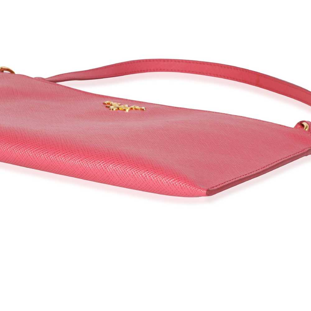 Prada Prada Pink Saffiano Leather Wristlet - image 7