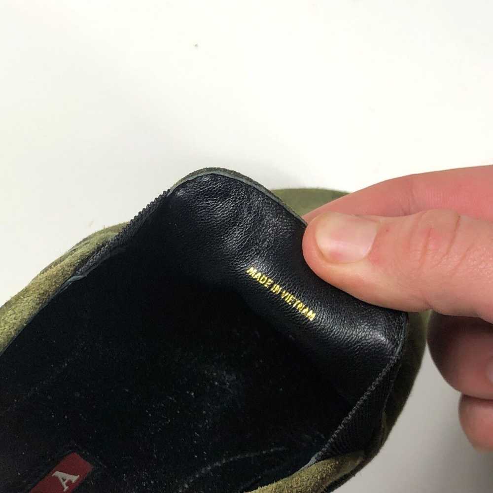Prada Prada suede leather camo sneakers slip ons … - image 10