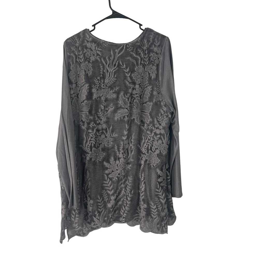 Other Soft Surroundings Women Large Grey Floral A… - image 5