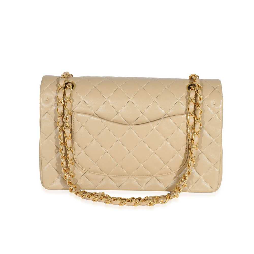 Chanel Chanel Vintage Beige Quilted Lambskin Clas… - image 3
