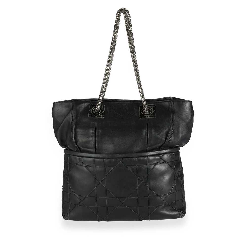 Dior Christian Dior Black Cannage Lambskin Granvi… - image 2