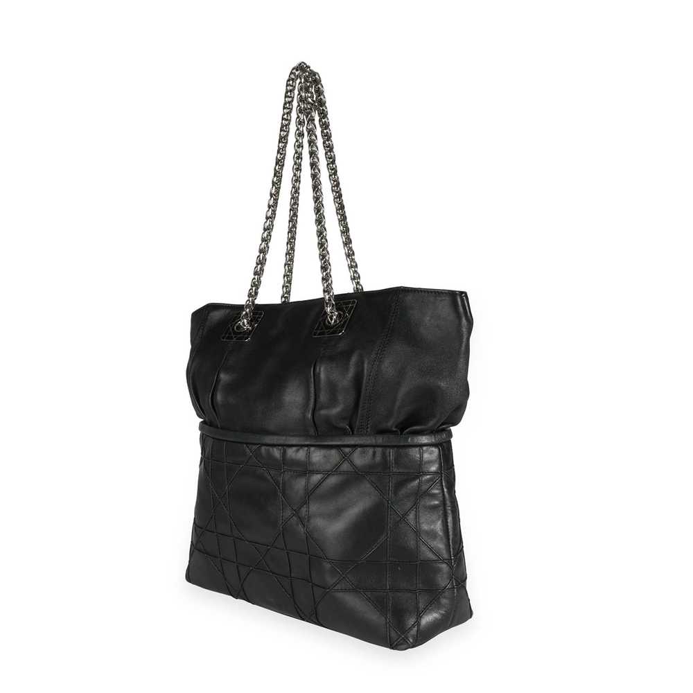 Dior Christian Dior Black Cannage Lambskin Granvi… - image 3