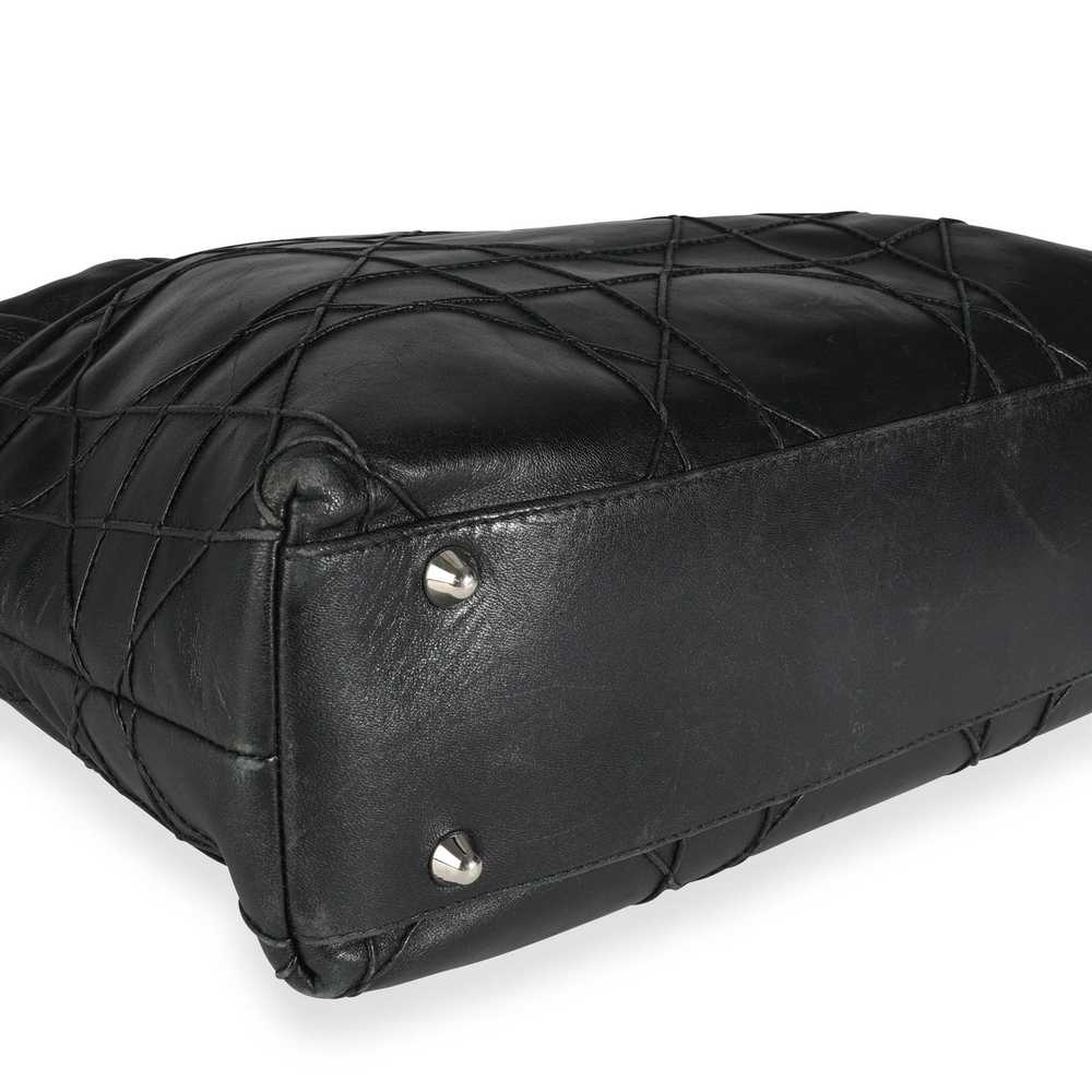 Dior Christian Dior Black Cannage Lambskin Granvi… - image 5