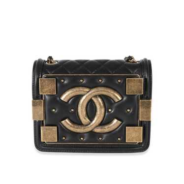 Chanel Chanel Black Lambskin Quilted Boy Brick St… - image 1