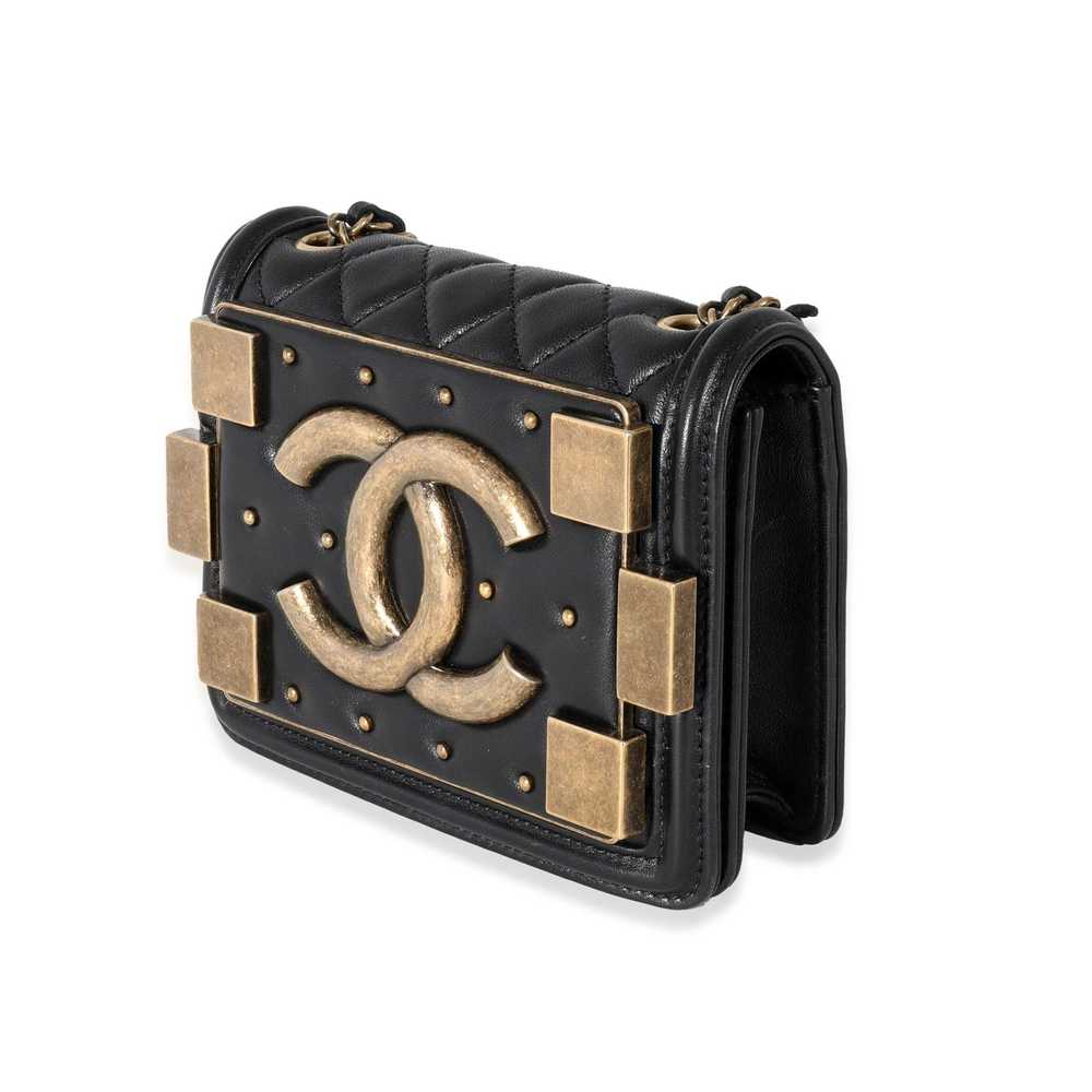Chanel Chanel Black Lambskin Quilted Boy Brick St… - image 2