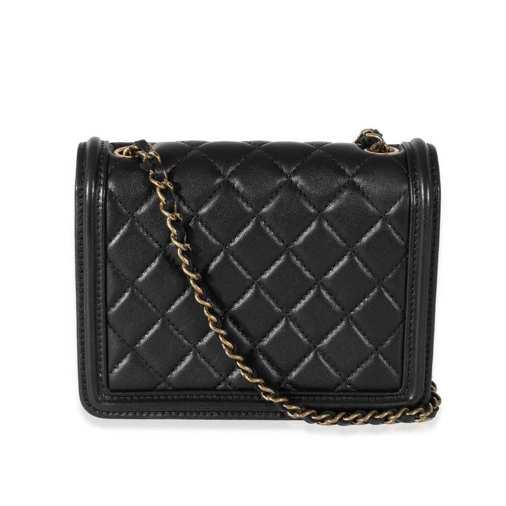 Chanel Chanel Black Lambskin Quilted Boy Brick St… - image 3
