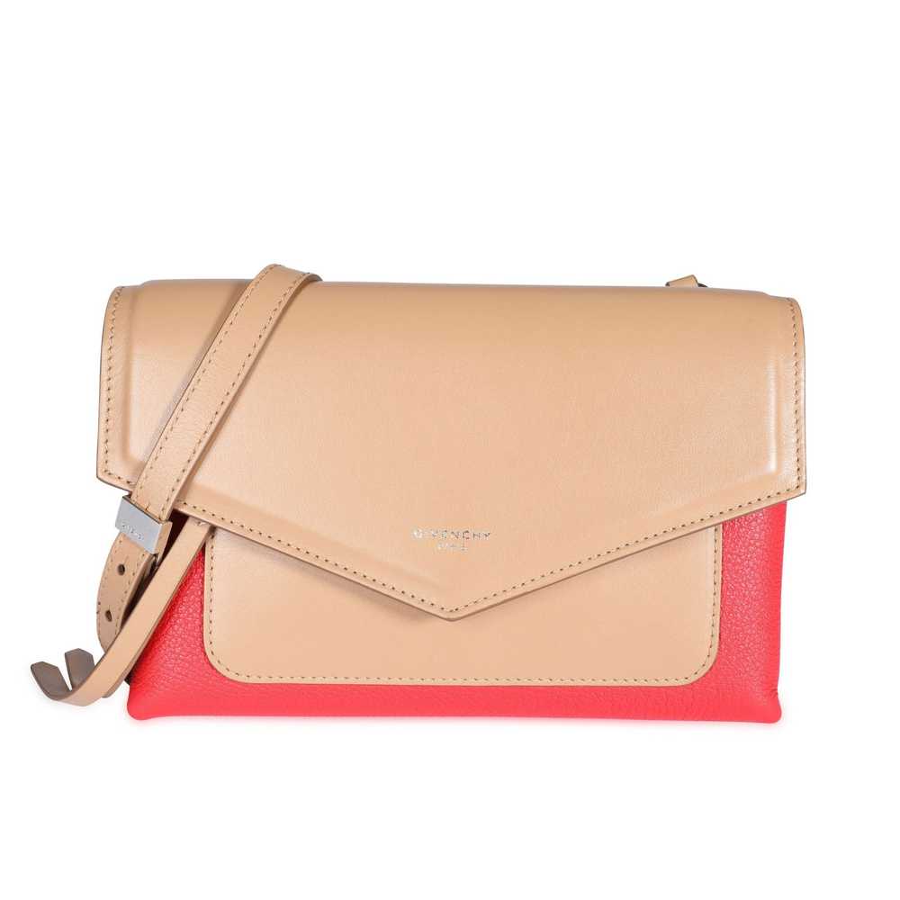 Givenchy Givenchy Beige & Red Leather Duetto Cros… - image 1