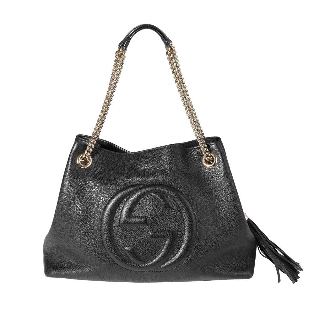 Gucci Gucci Black Pebbled Leather Medium Soho Cha… - image 1