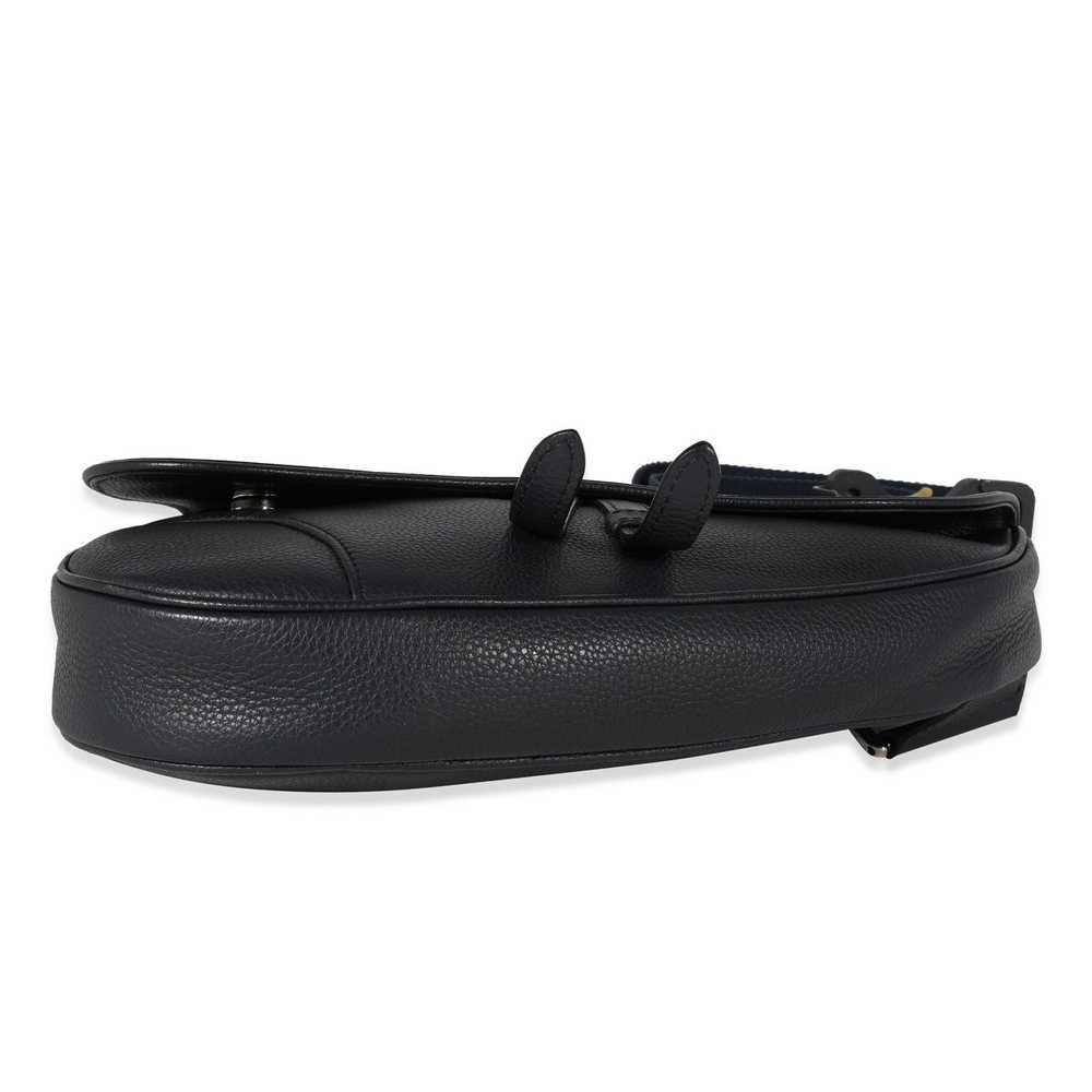 Dior Dior Navy Grained Calfskin Leather Saddle Cr… - image 4