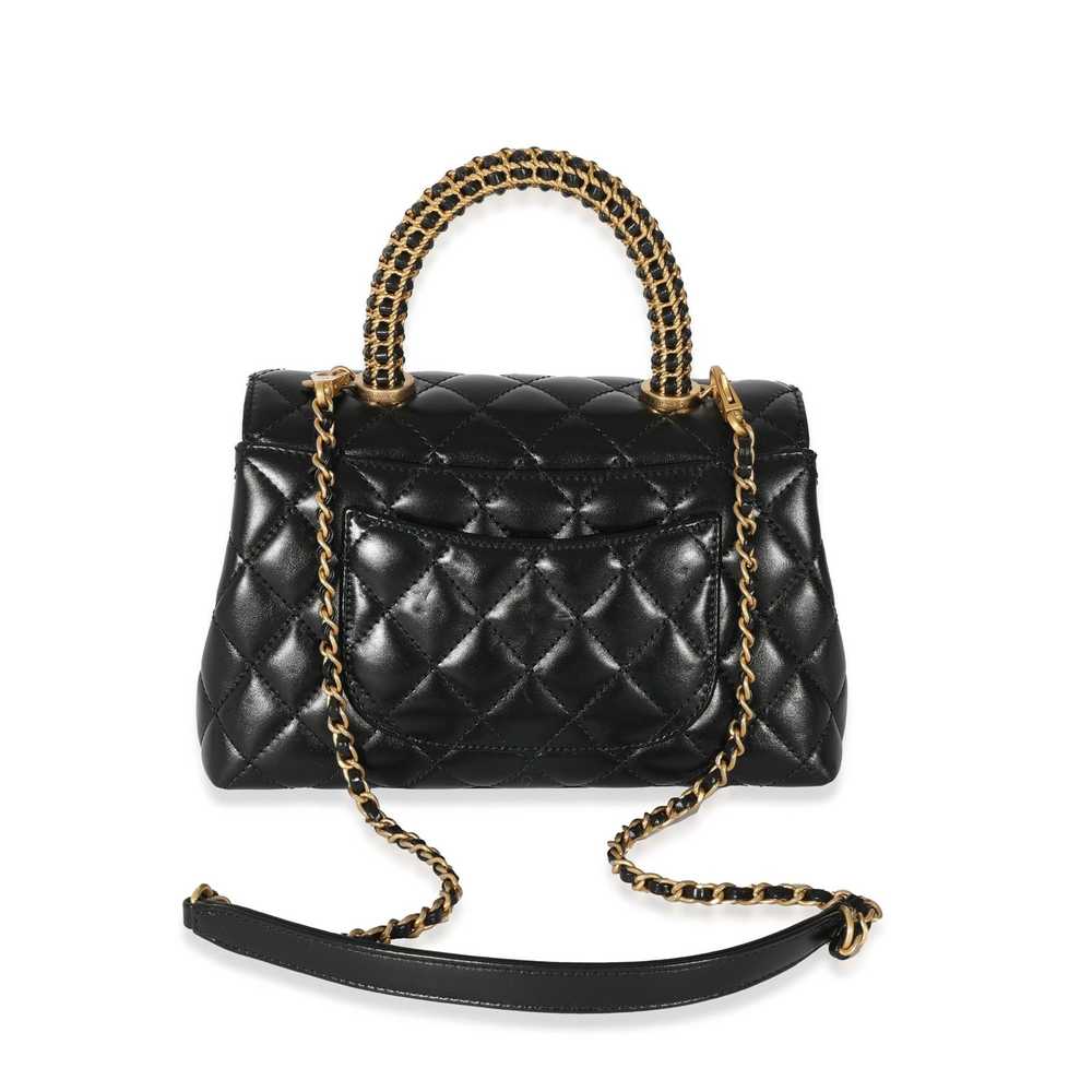 Chanel Chanel 22P Black Quilted Small Coco Top Ha… - image 3