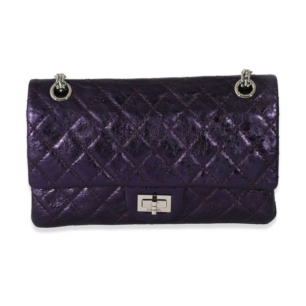 Chanel Chanel Metallic Purple Quilted Aged Calfsk… - image 1