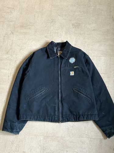 Vintage Carhartt Detroit Blanket Lined Work Jacket Wip Black Made in Mexico