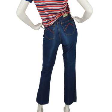 Vintage 70s 80s Brittania Boho Rocker Denim Jeans… - image 1