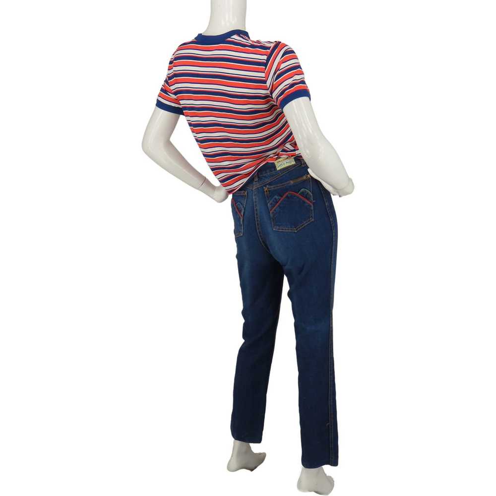 Vintage 70s 80s Brittania Boho Rocker Denim Jeans… - image 8