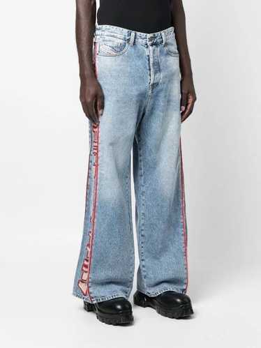 Diesel Side-stripe wide-leg jeans