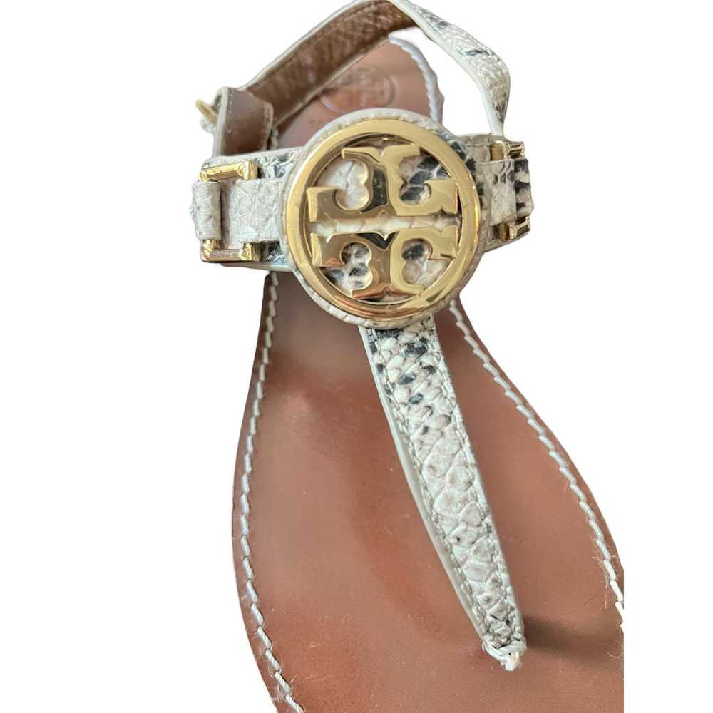 Tory Burch Tory Burch Miller Snake Skin Gold Ankl… - image 2