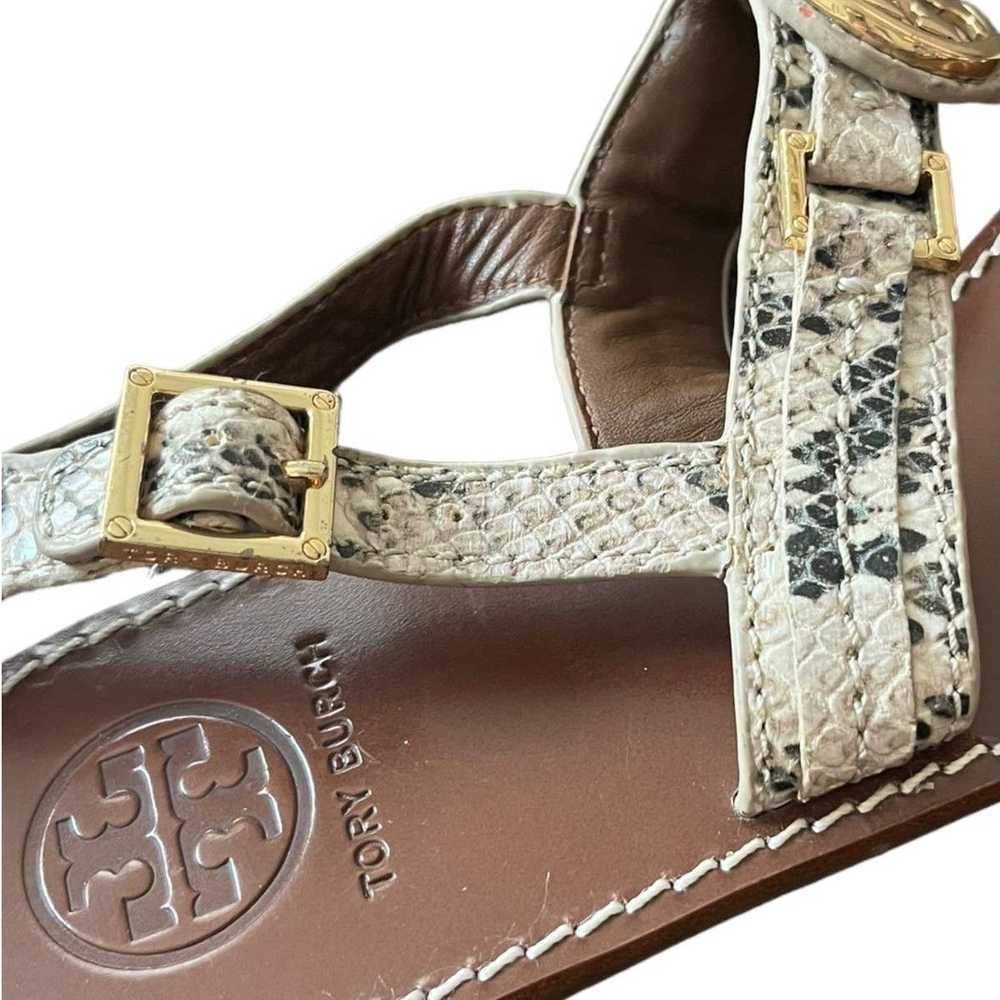 Tory Burch Tory Burch Miller Snake Skin Gold Ankl… - image 8