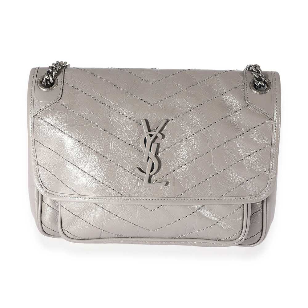 Yves Saint Laurent Saint Laurent Grey Leather Med… - image 1