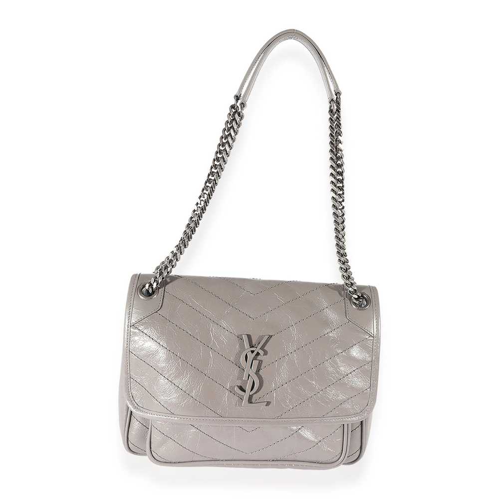 Yves Saint Laurent Saint Laurent Grey Leather Med… - image 4