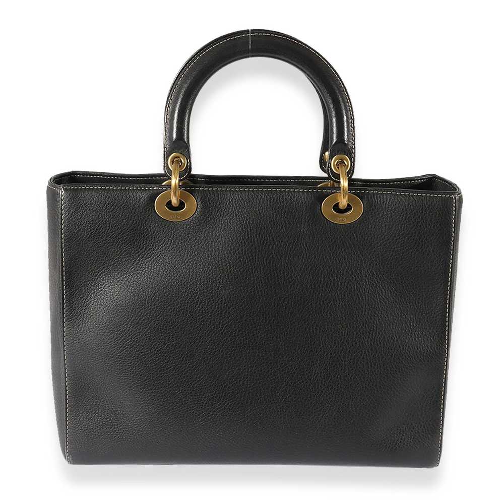 Dior Christian Dior Black Leather Large Lady Dior… - image 3