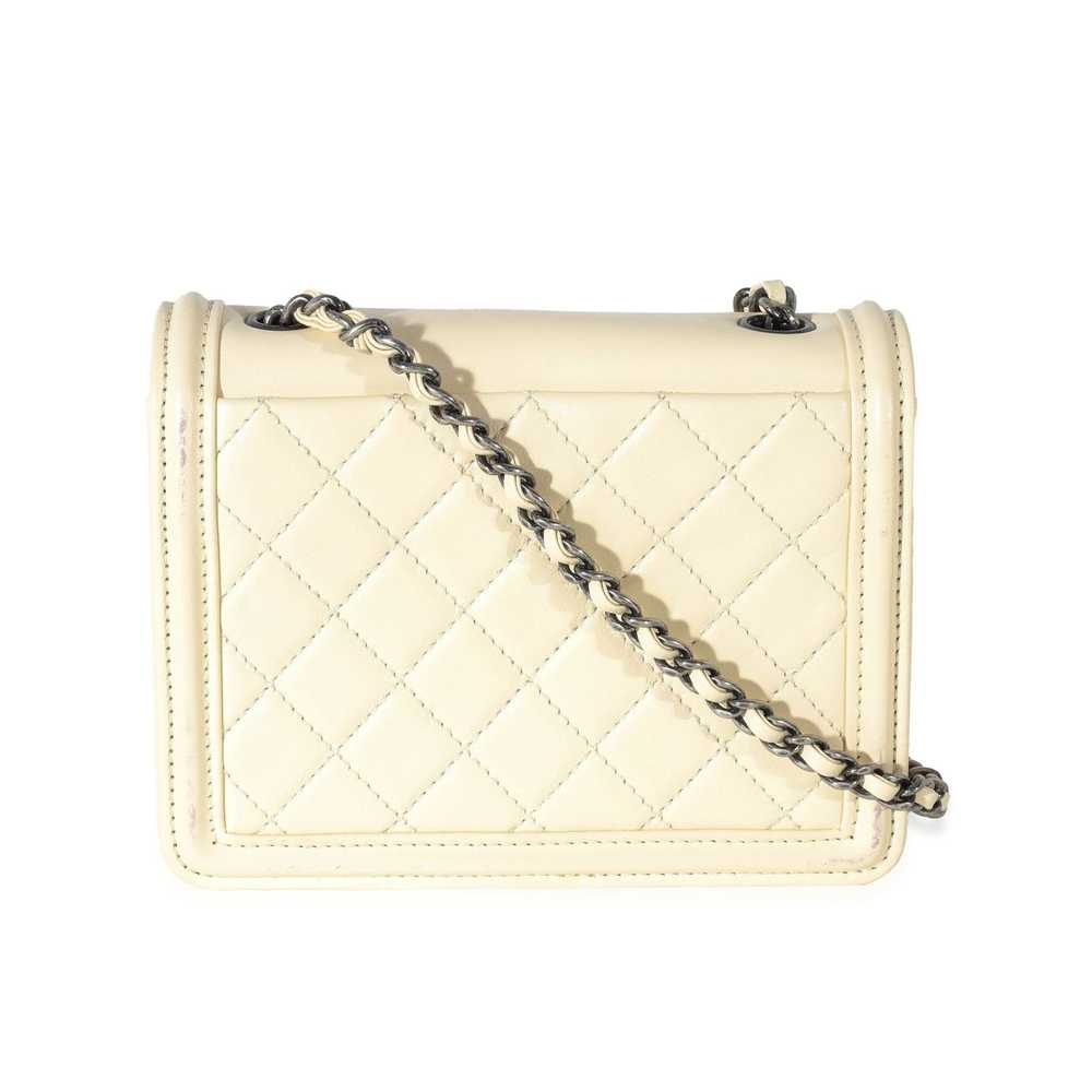 Chanel Chanel Cream Lambskin Quilted Seamless Gre… - image 3