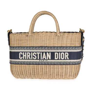 Dior Christian Dior Oblique Jacquard Wicker Basket