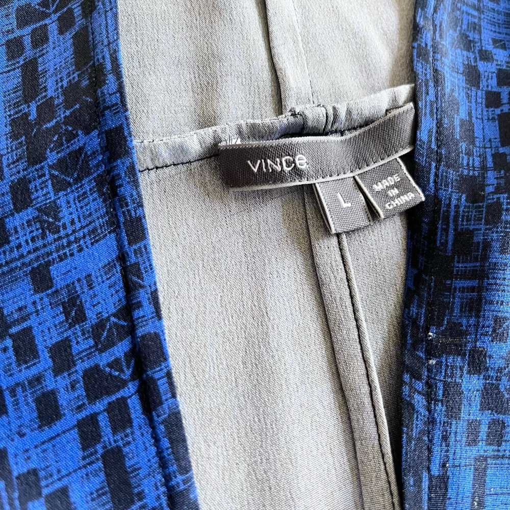 Vince Vince Blue Black Double V Neck Oversized Si… - image 9