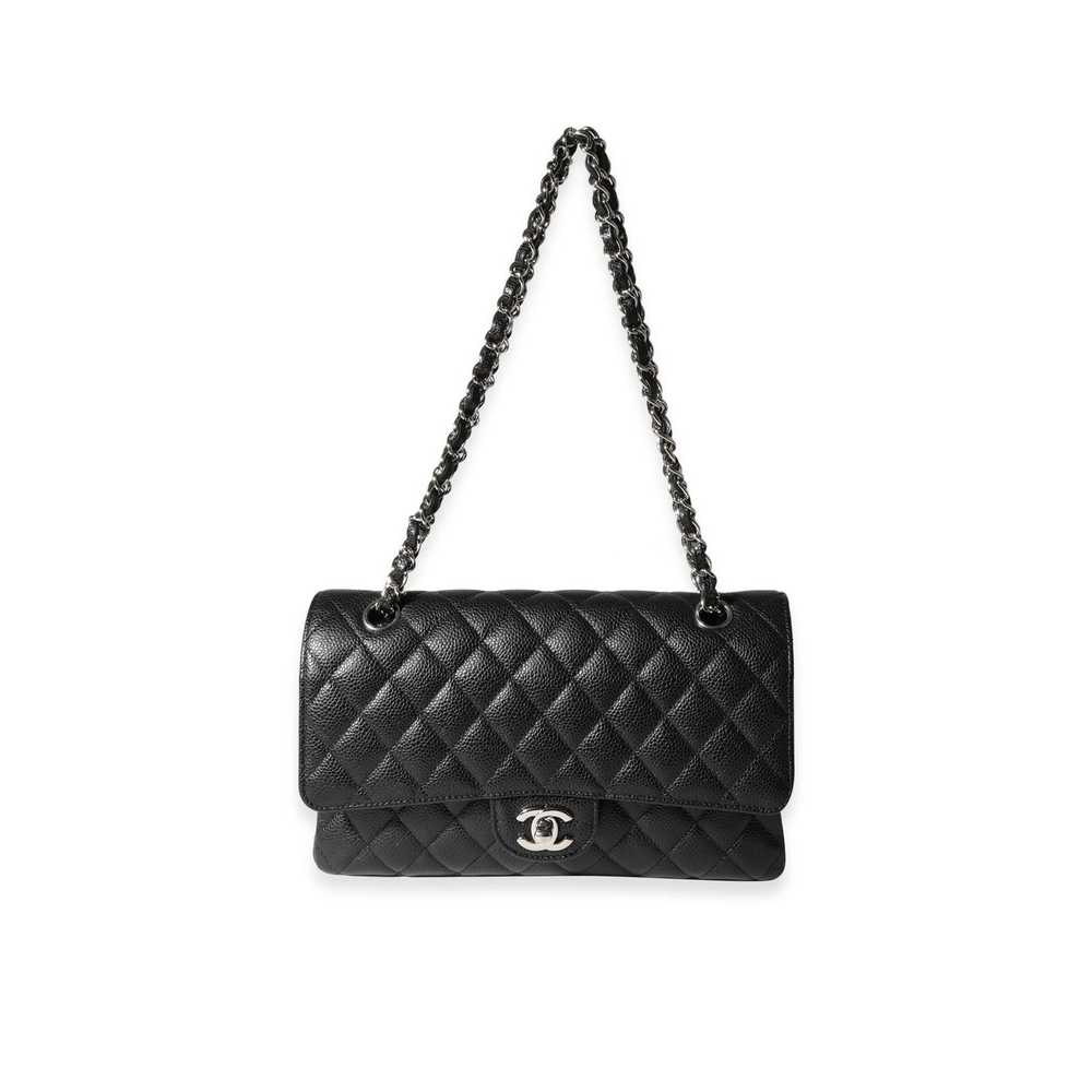 Chanel Chanel Black Quilted Caviar Medium Classic… - image 4