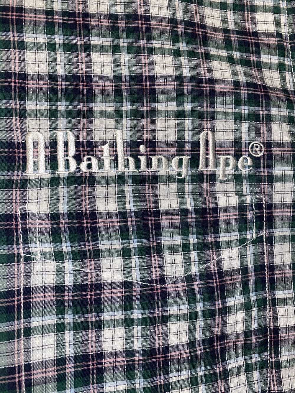Bape Bape Plaid Button Up S/S Shirt - image 4