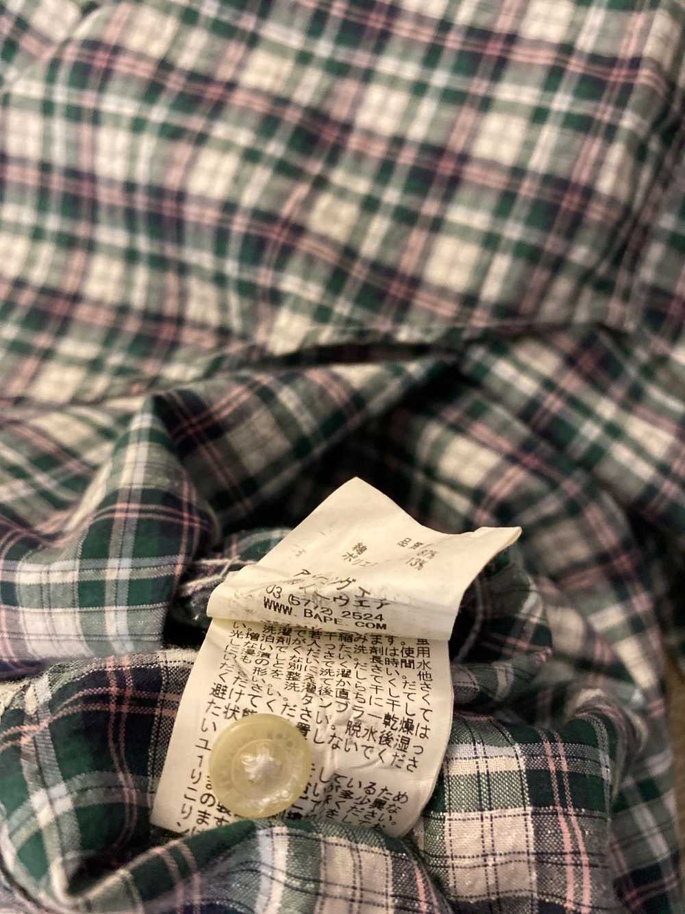 Bape Bape Plaid Button Up S/S Shirt - image 9