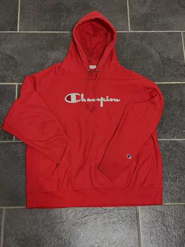 Champion Red Champion Embroidered Hoodie