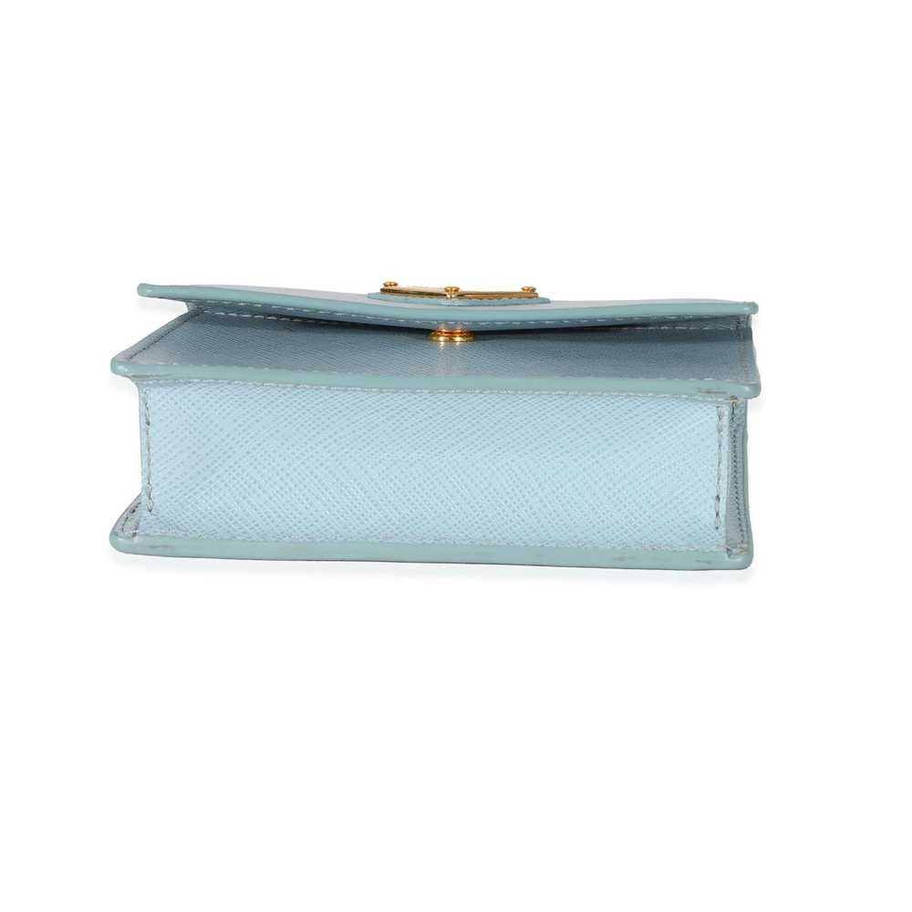 Prada Prada Blue Saffiano Card Holder With Chain - image 4