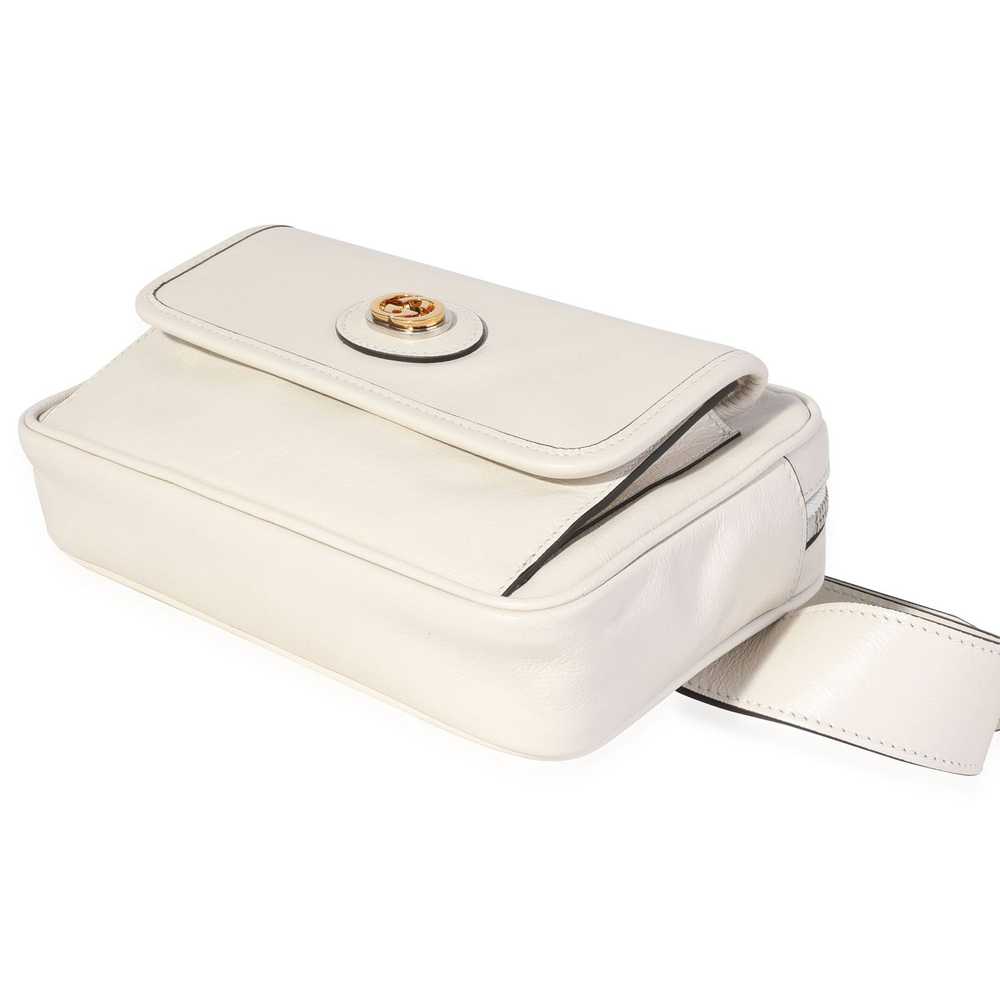 Gucci Gucci White Calfskin Interlocking G Belt Bag - image 3