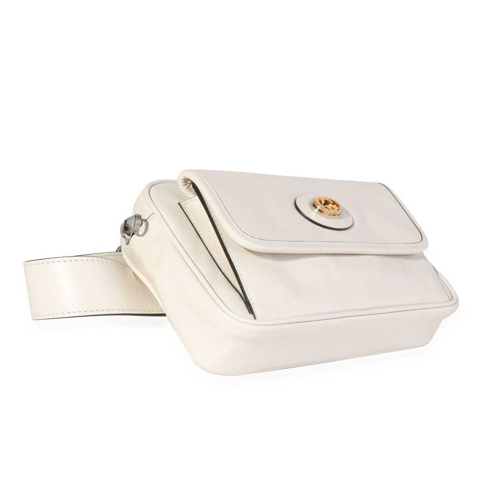 Gucci Gucci White Calfskin Interlocking G Belt Bag - image 4