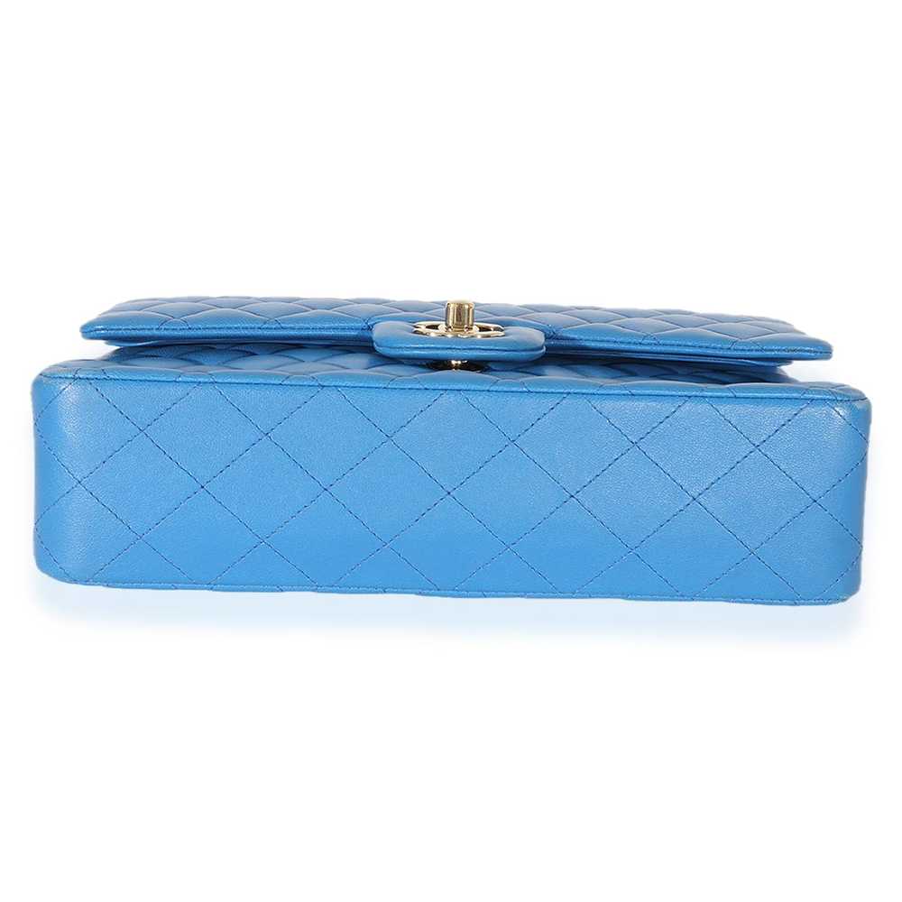 Chanel Chanel Blue Quilted Lambskin Medium Double… - image 7