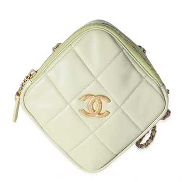 Chanel Chanel Sage Quilted Lambskin Diamond CC Cro