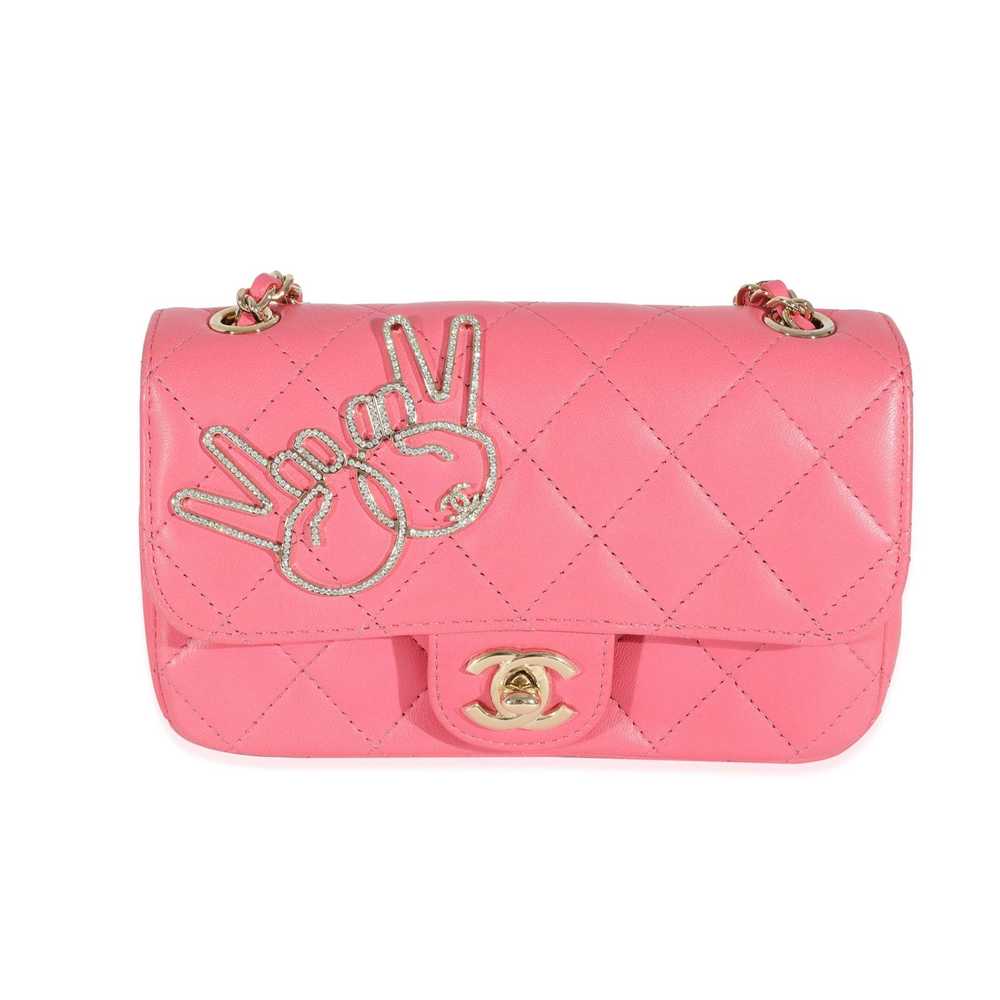 Chanel Chanel Pink Lambskin Emoticon Extra Mini F… - image 1