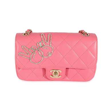 Chanel Chanel Pink Lambskin Emoticon Extra Mini F… - image 1