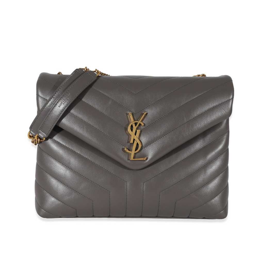 Yves Saint Laurent Saint Laurent Grey Smooth Leat… - image 1