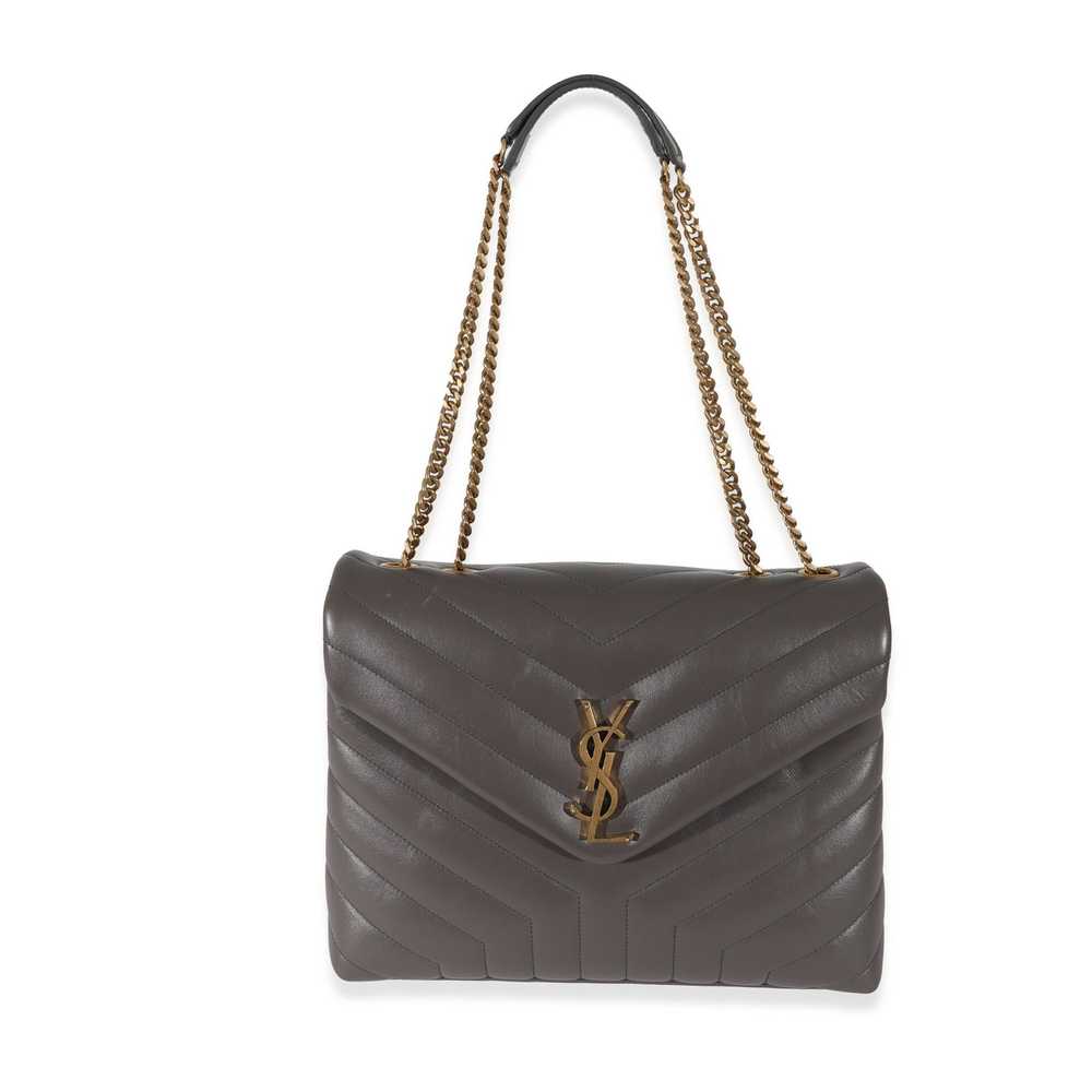 Yves Saint Laurent Saint Laurent Grey Smooth Leat… - image 4