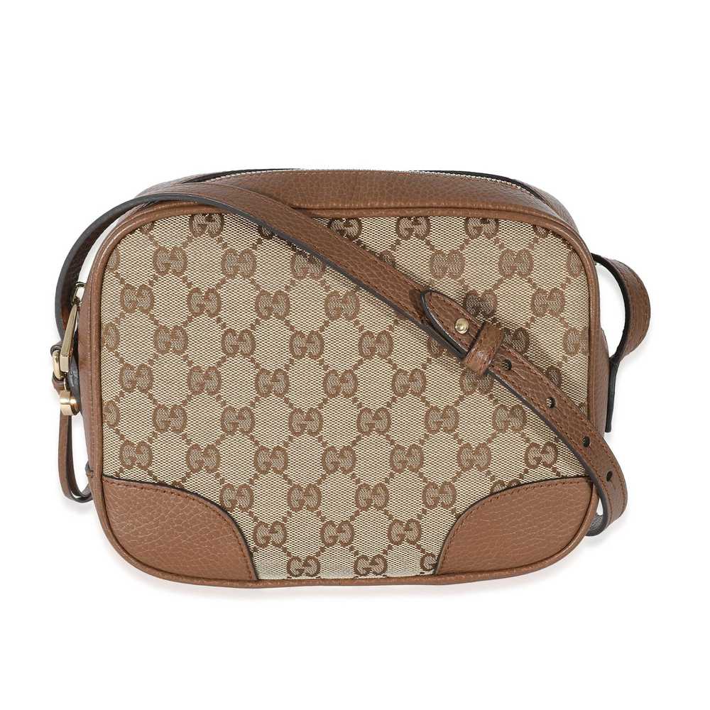 Gucci Gucci Brown GG Canvas & Brown Leather Mini … - image 1