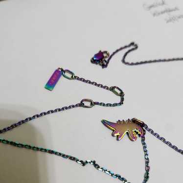 Agnes B. Agnes B Sport Dino Rainbow necklace pend… - image 1