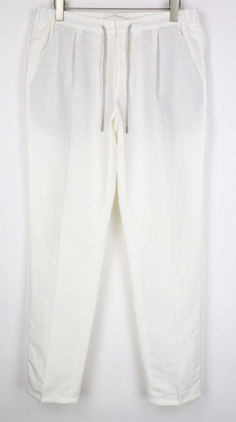 Suitsupply AMES PLEAT UK36R Off-White Linen Cotto… - image 1