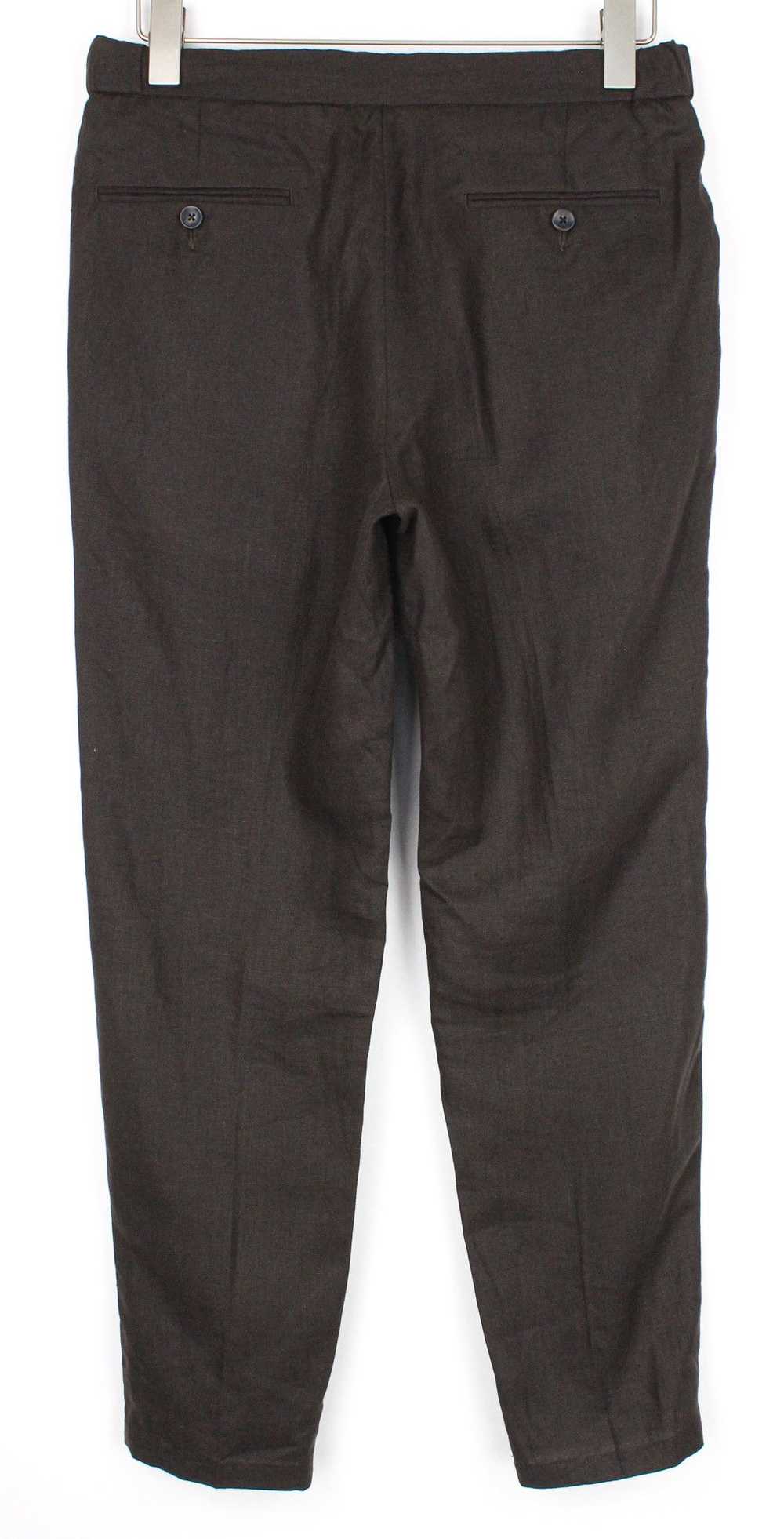 Suitsupply AMES PLEAT UK30R Dark Brown Linen Draw… - image 2