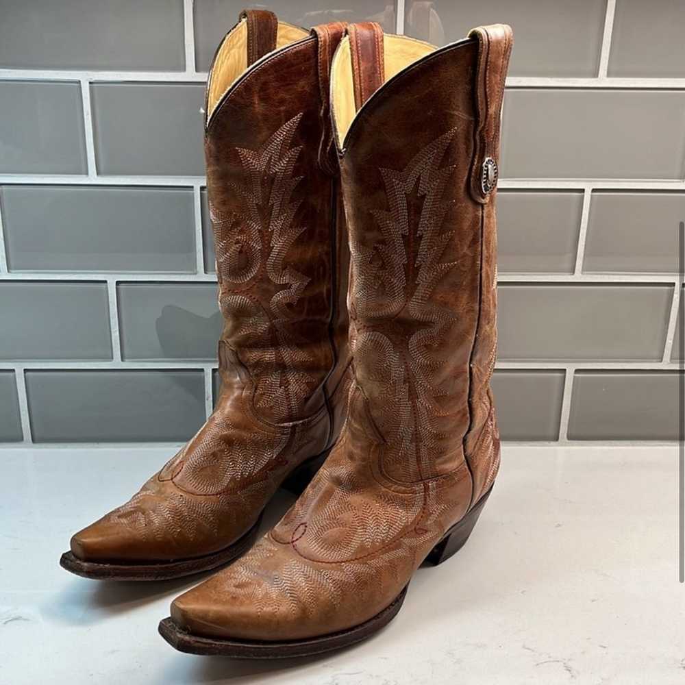 Corral Women's Picasso Cognac Cowgirl Boot Snip T… - image 3