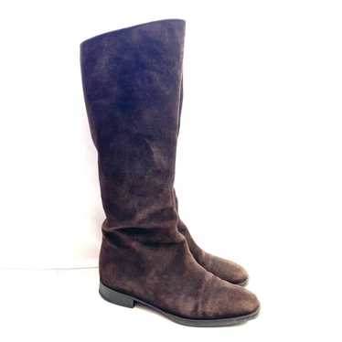 Carel Paris Brown Suede Over The Knee Boots Size … - image 1