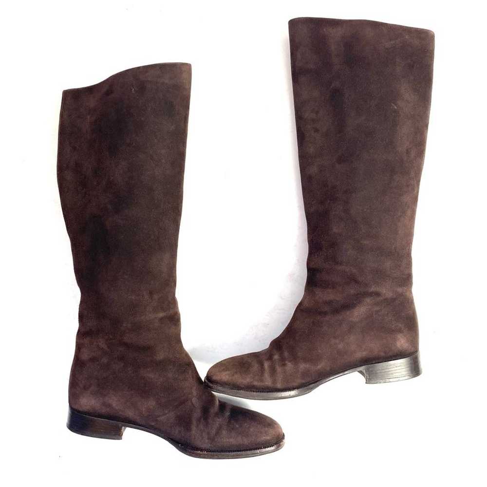 Carel Paris Brown Suede Over The Knee Boots Size … - image 4