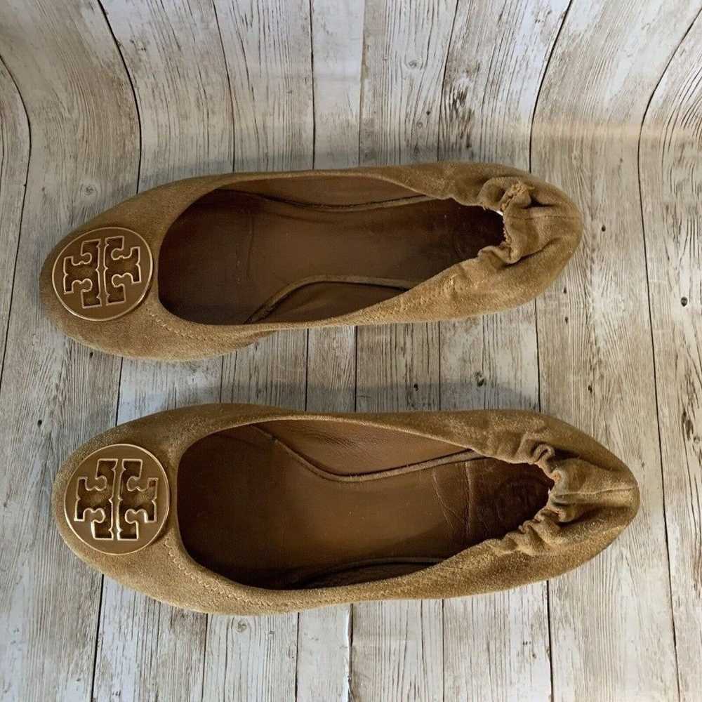 Tory Burch Minnie Cognac & Gold Women's Size 8.5 … - image 5