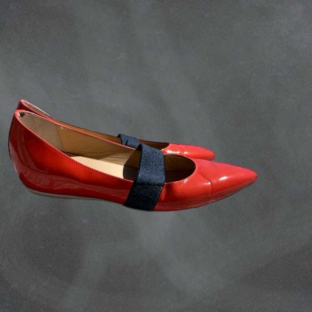 "Dora" Ballet Flat in Coral Patent Leather by des… - image 3