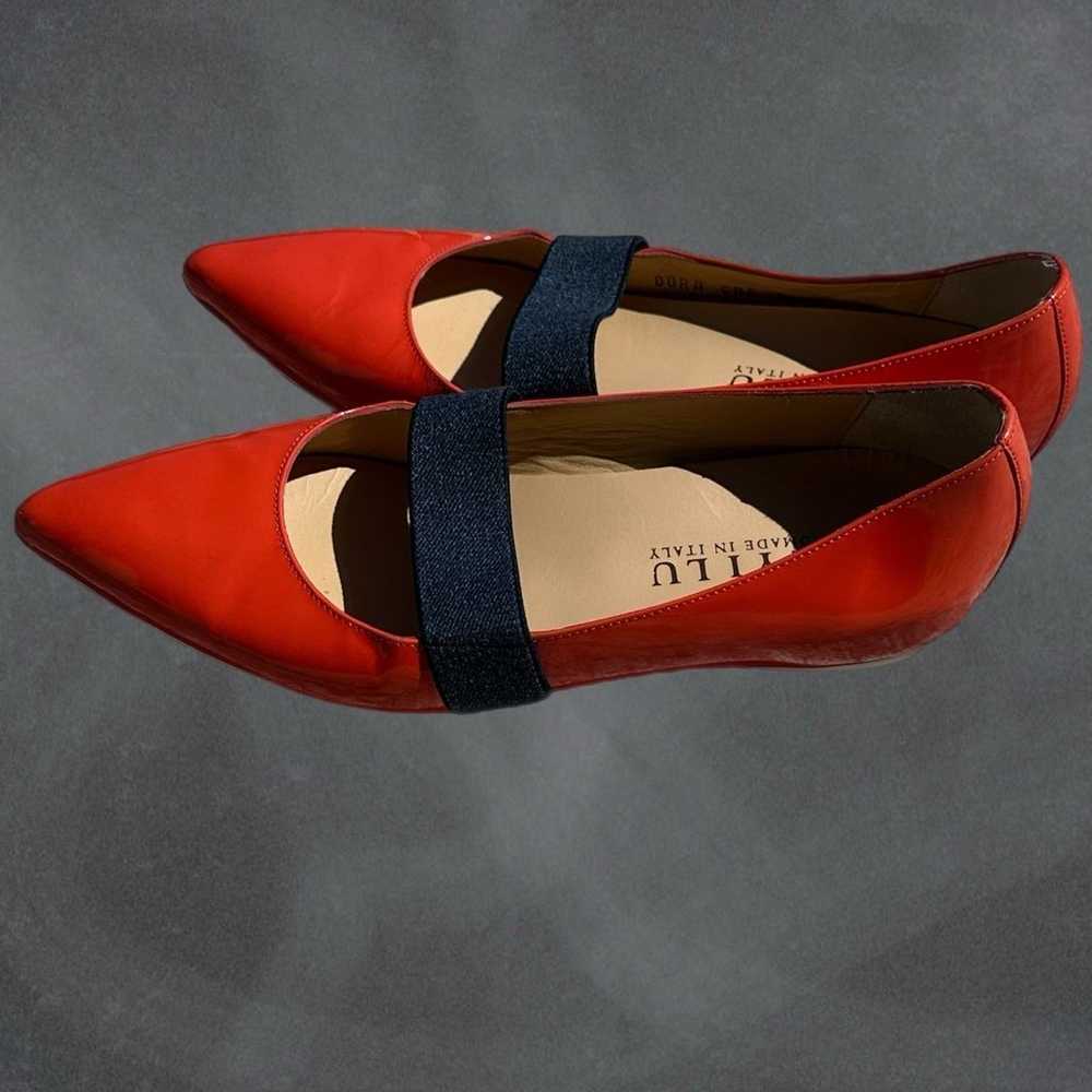 "Dora" Ballet Flat in Coral Patent Leather by des… - image 4